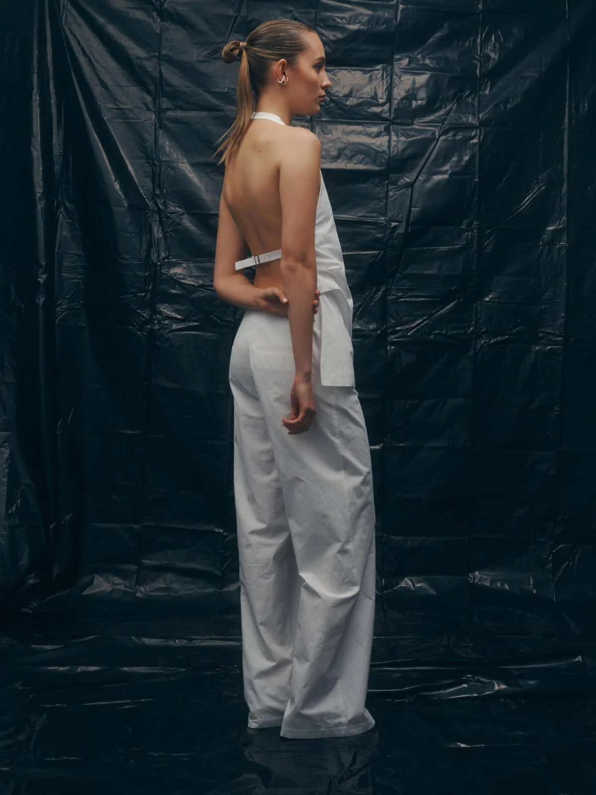 Bea Belted Pant - White - Image 4