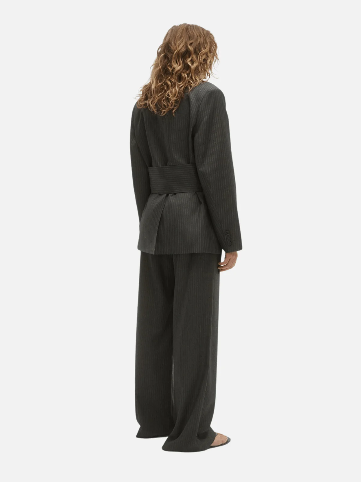 Margot Pant - Grey Pinstripe - Image 3