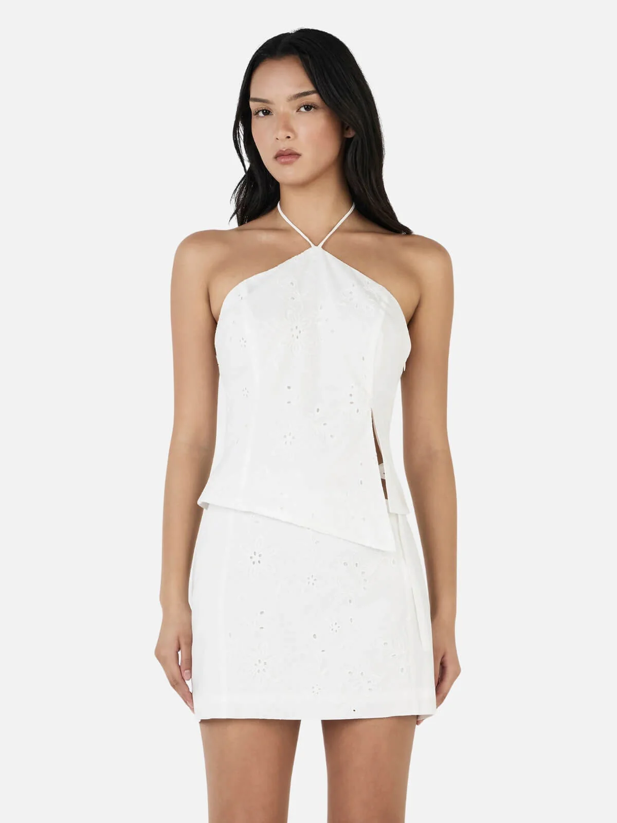 Anousha Halter Top - White Anglaise - Image 3