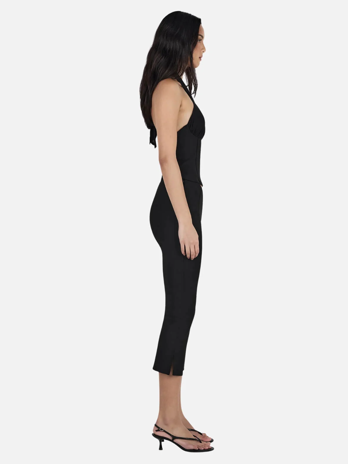 Chelsea Halter Top - Black - Image 3