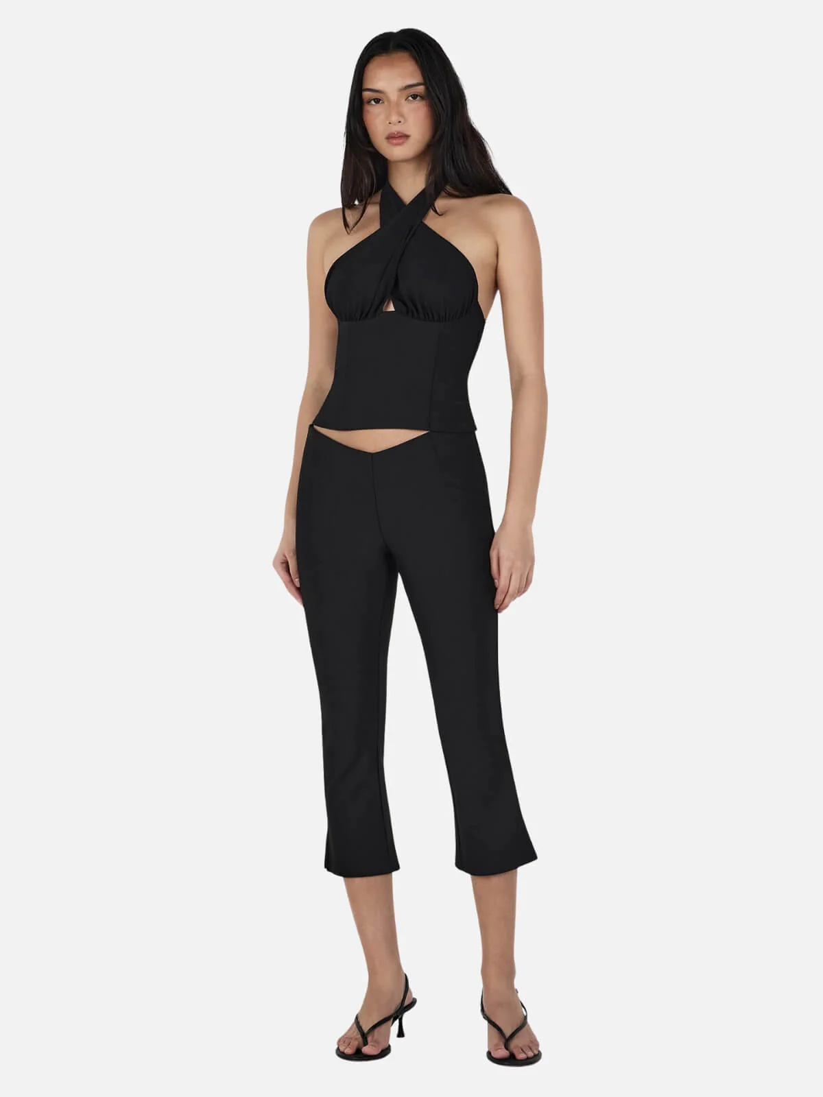 Chelsea Halter Top - Black - Image 4
