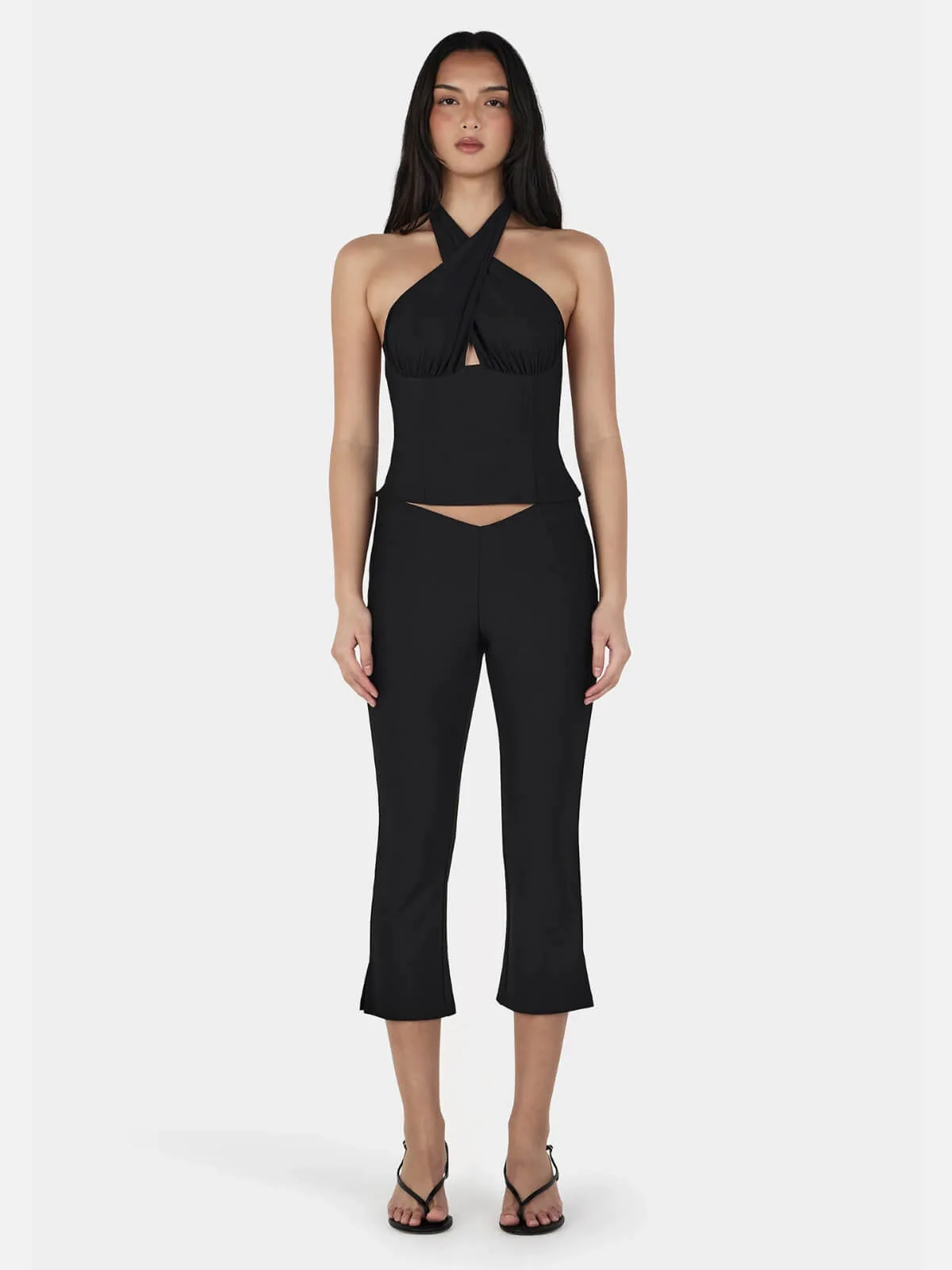 Chelsea Halter Top - Black - Image 5