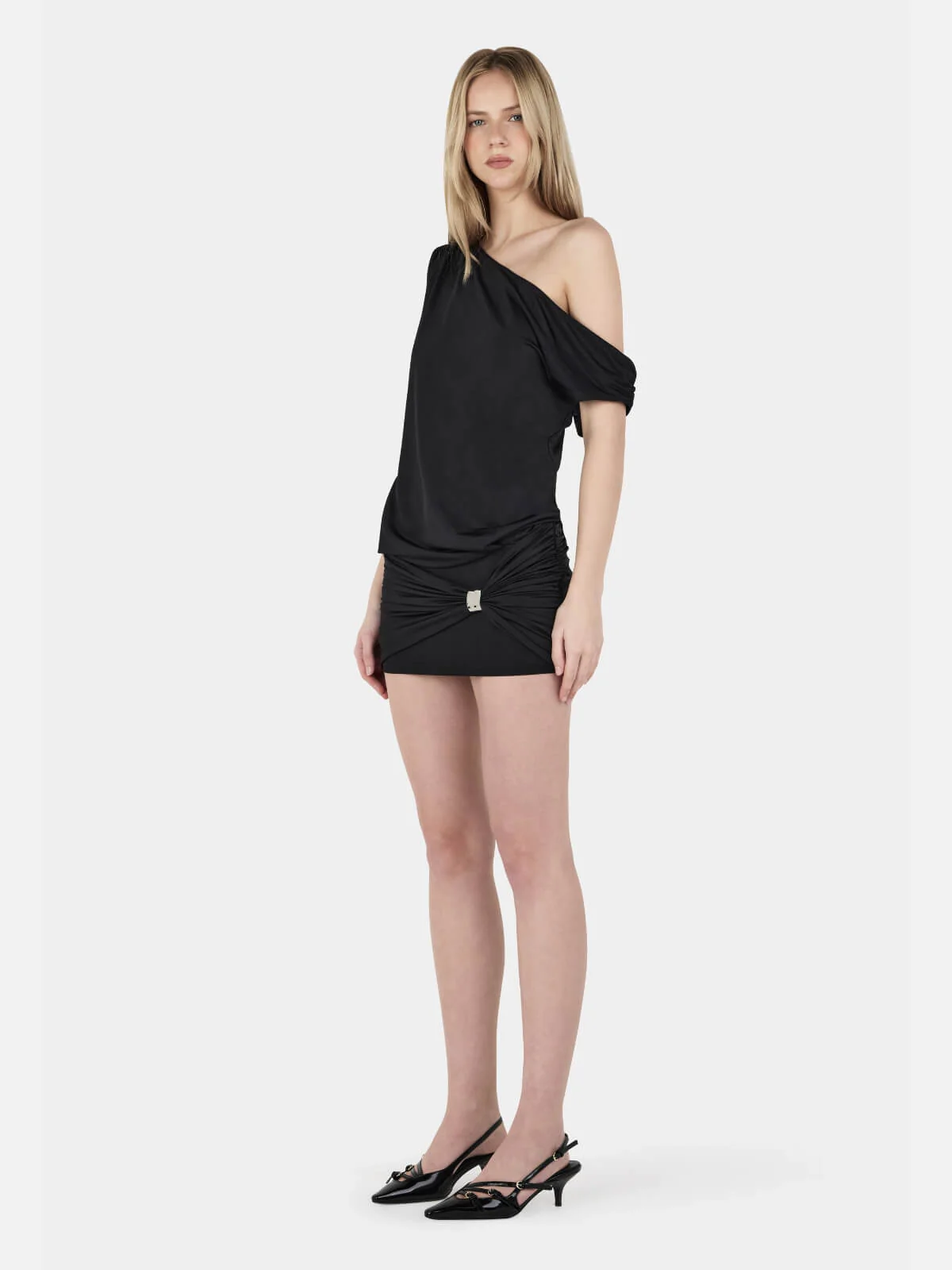 Imani Mini Dress - Black - Image 3