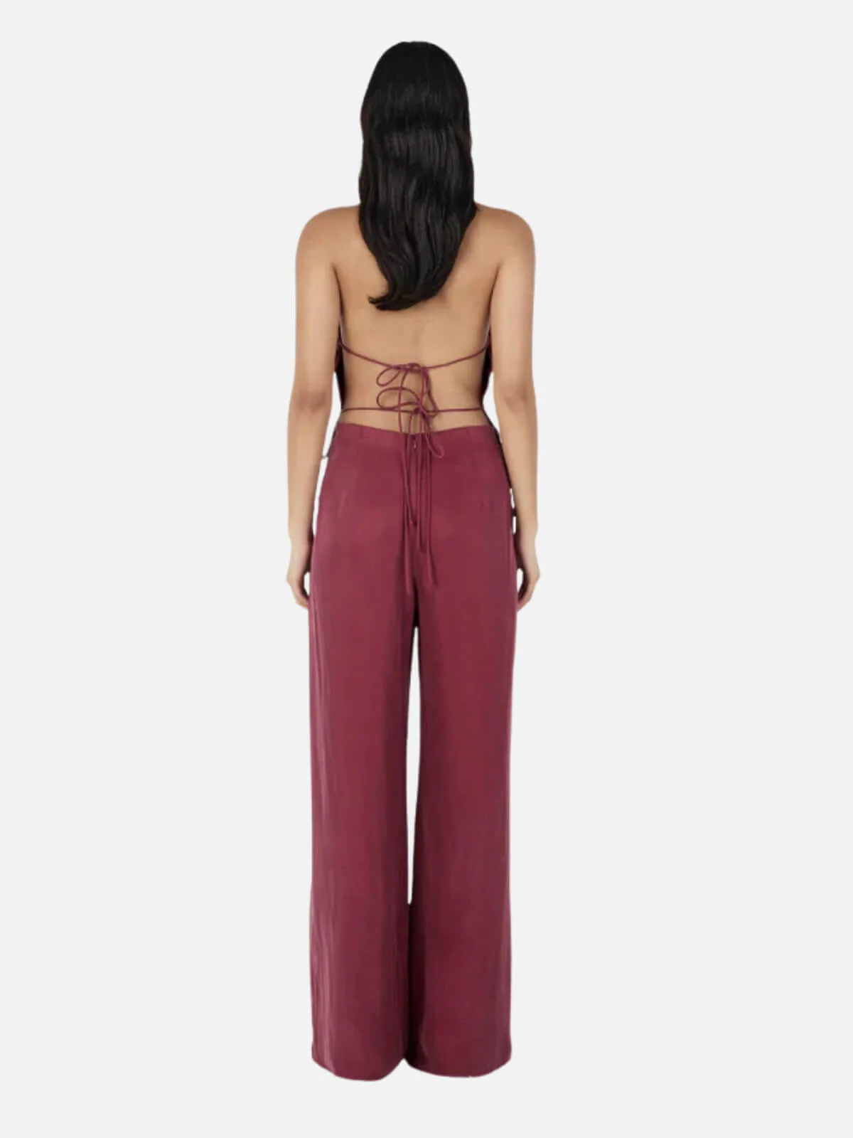 Iris Halter Top - Burgundy - Image 3