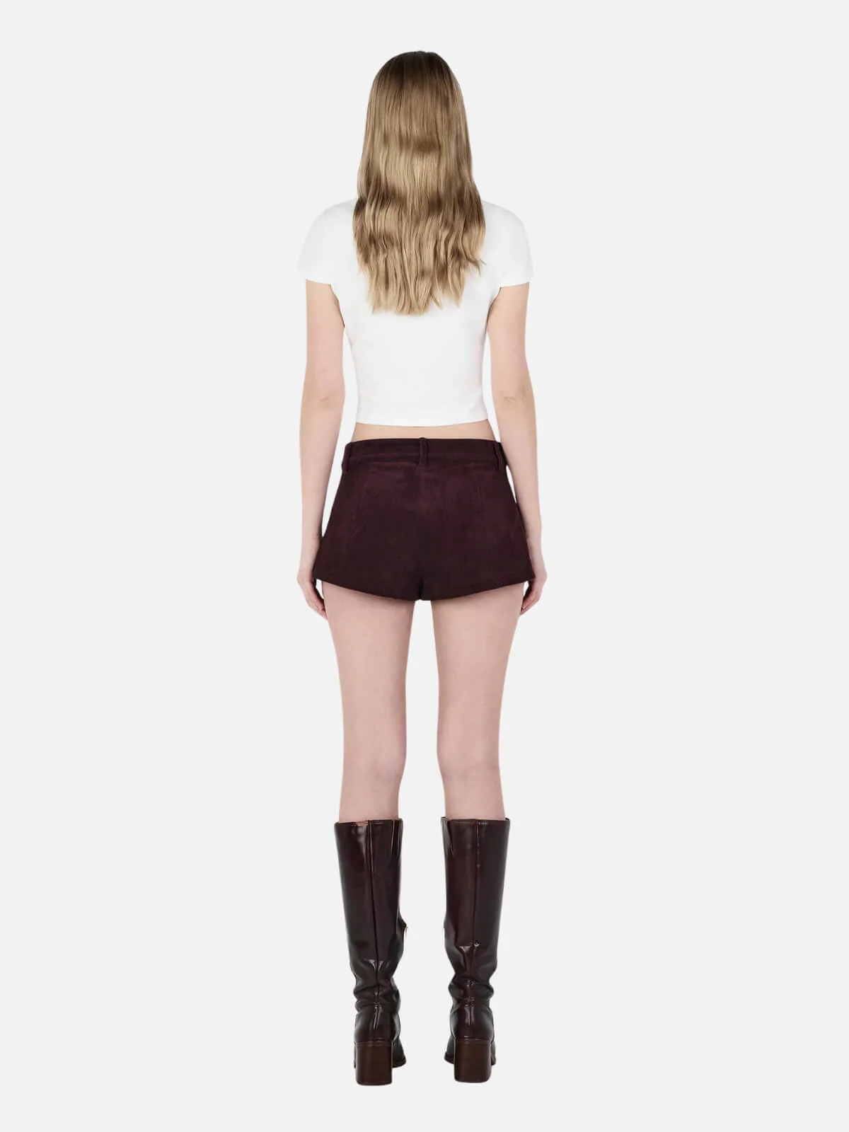 Joey Cord Shorties - Cherry Choc - Image 2