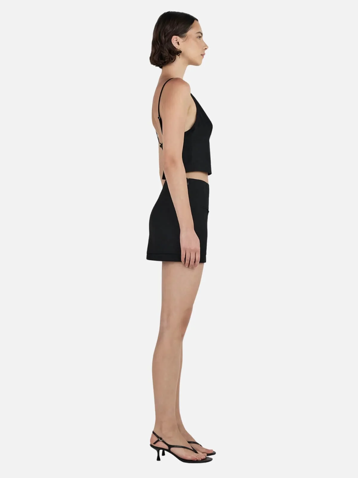 Leah Backless Top - Black - Image 3
