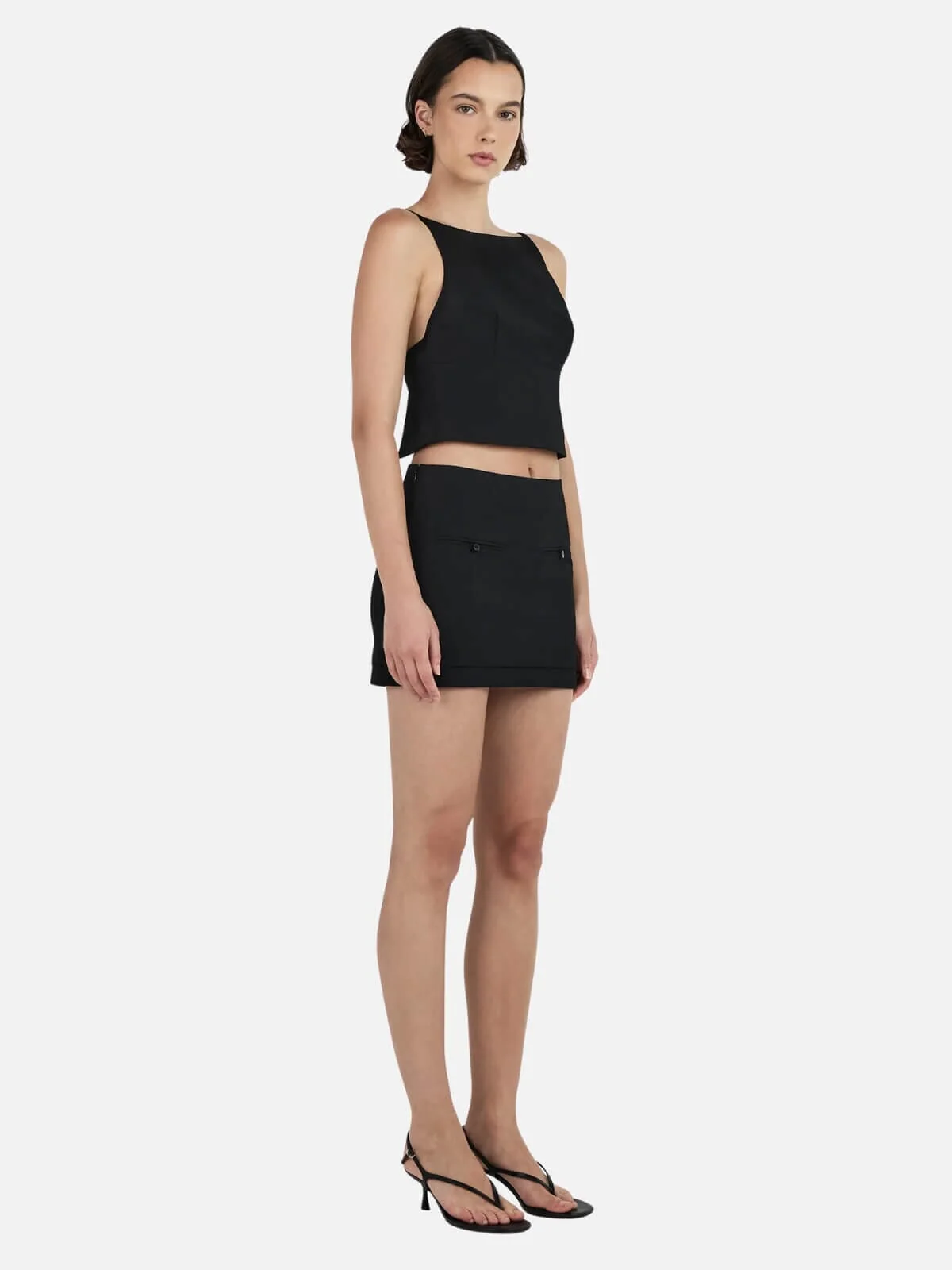 Leah Backless Top - Black - Image 4