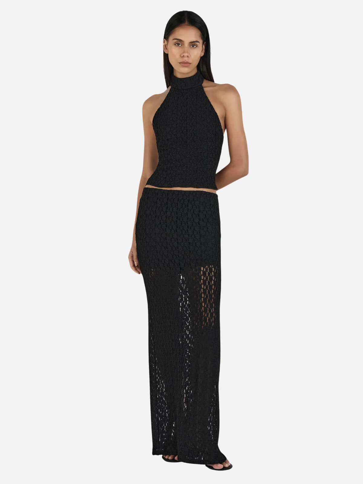 Nola Halter Top - Black