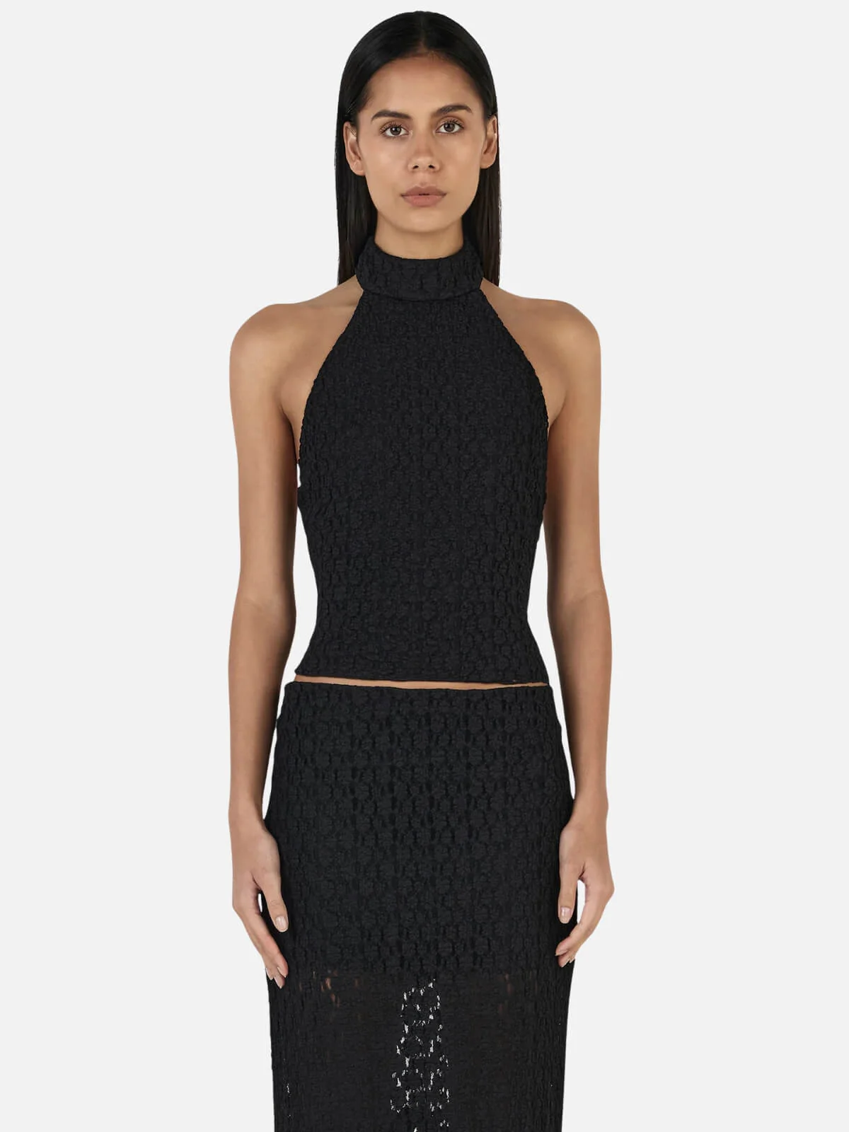 Nola Halter Top - Black - Image 3