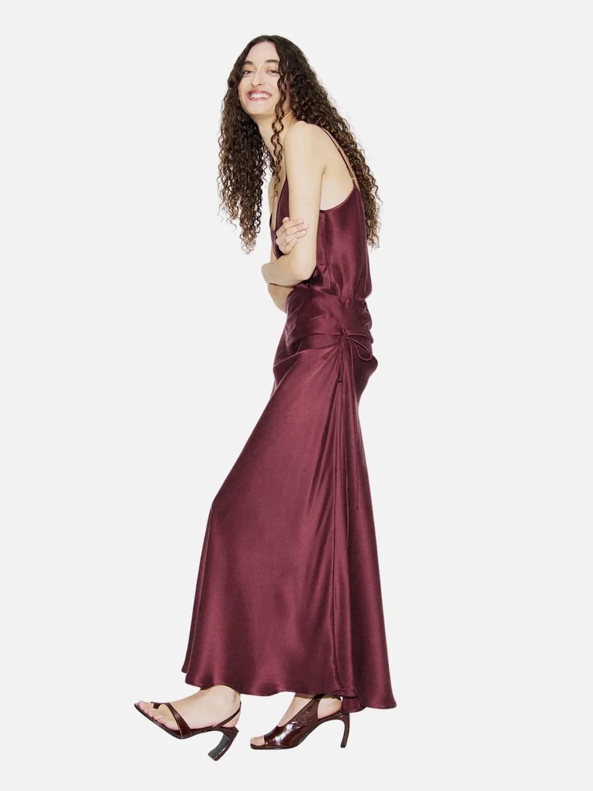 Long Bias Cut Skirt - Deadleaf - Image 4