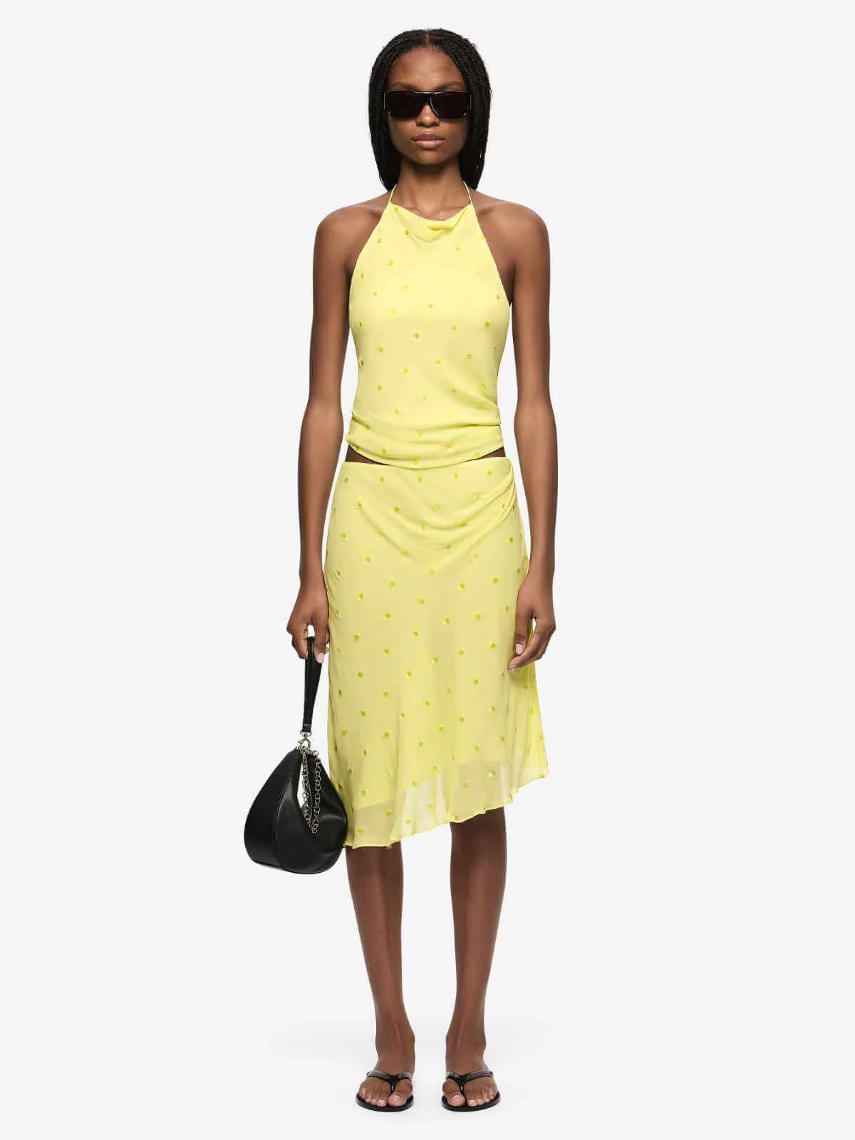 Solace Asym Skirt - Citrus
